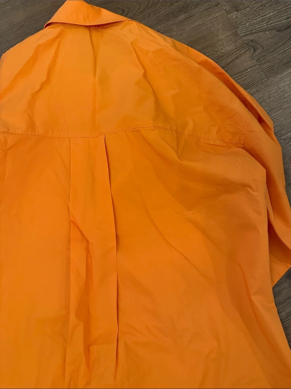 GREY LAB Orange Button-Up Shirt with Matching Orange Shorts Set Size Medium